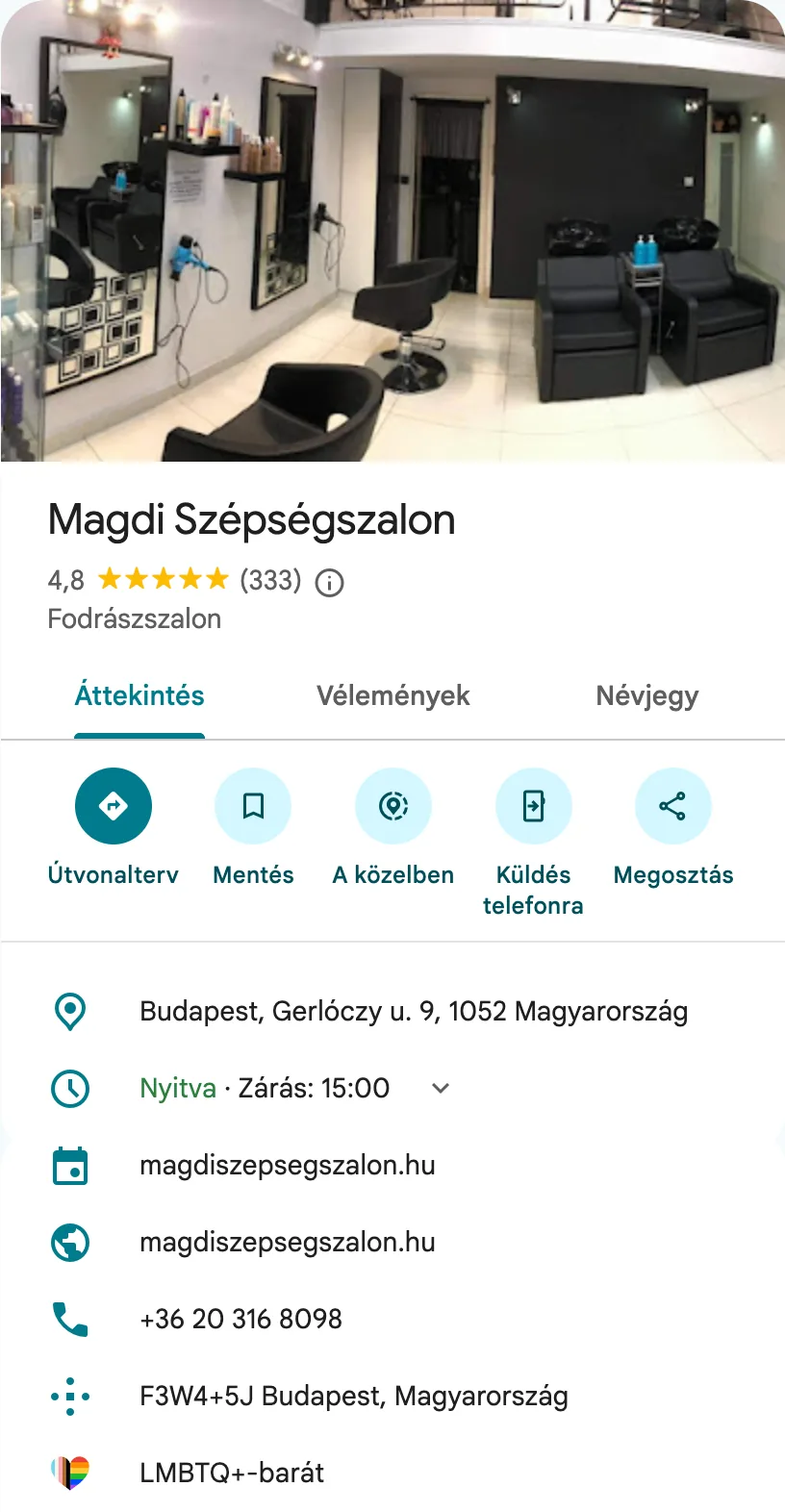 A Magdi Szépségszalon cégprofilja a Google Térképen: fotó, név, értékelés, kategória, cím, nyitvatartás és elérhetőségek.